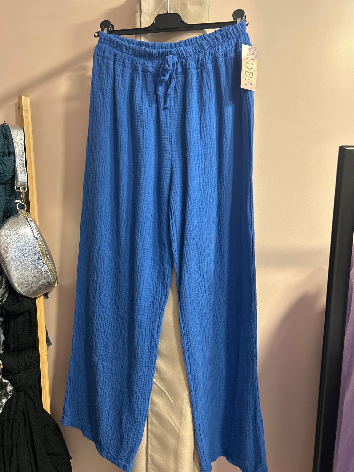 Pantalon gaze bleu
