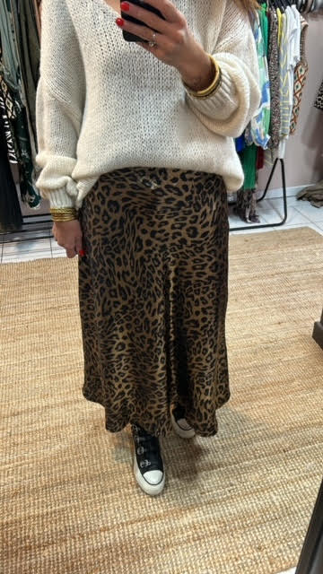 Jupe léopard - irisé doré