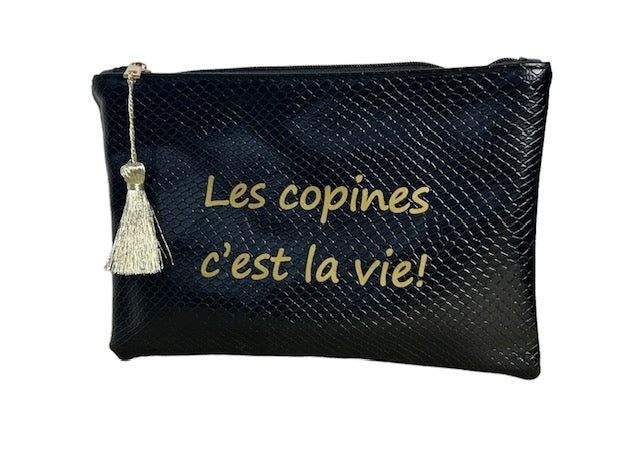 Pochette message - croco