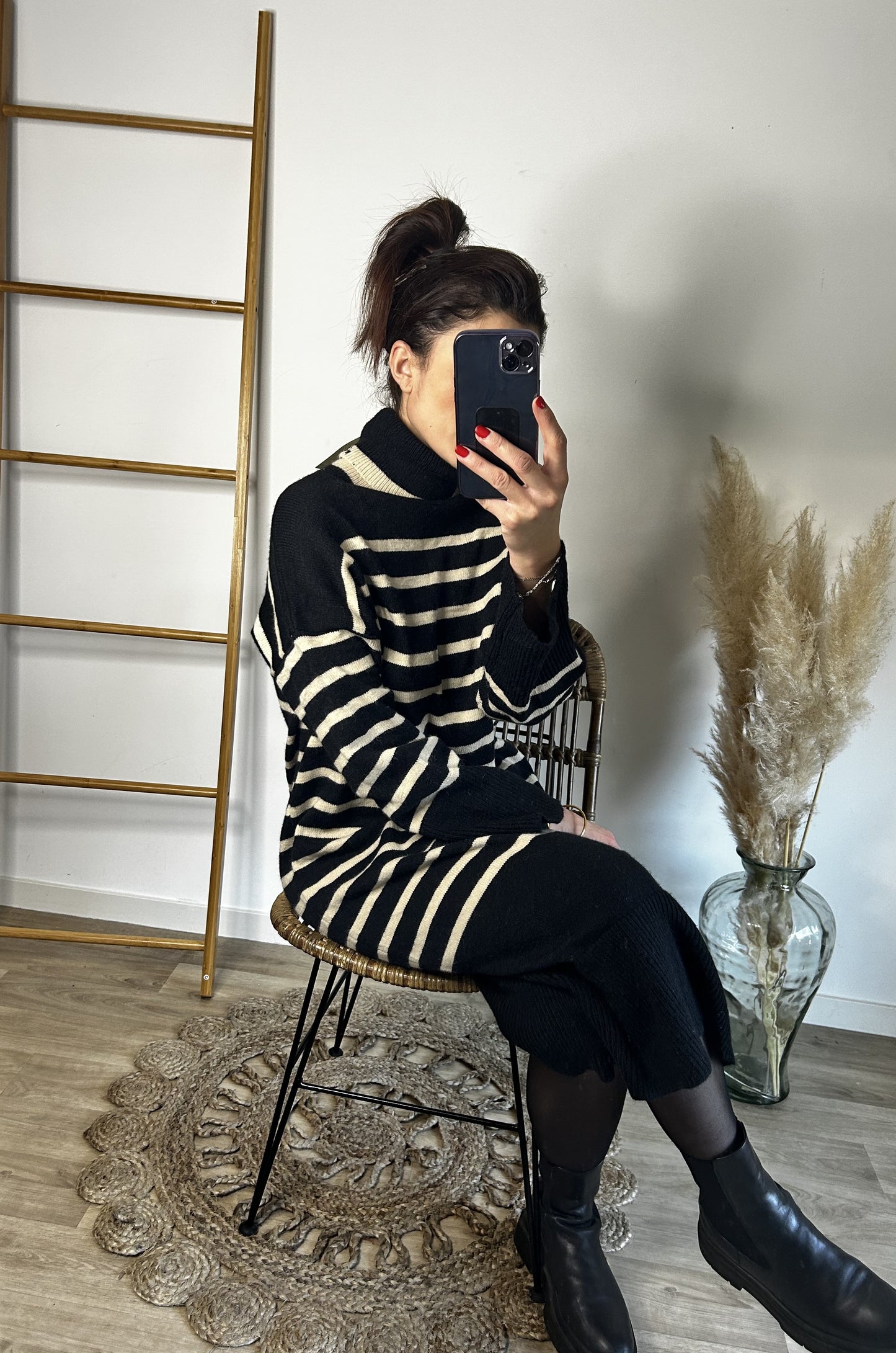 Robe longue MARINIERE