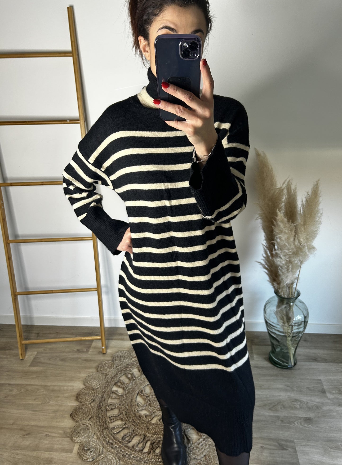 Robe longue MARINIERE