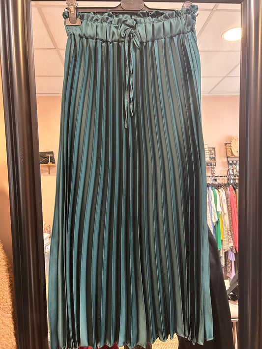 Jupe plissée vert sapin