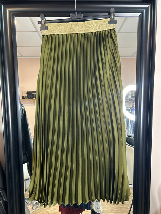 Jupe plissée Kaki
