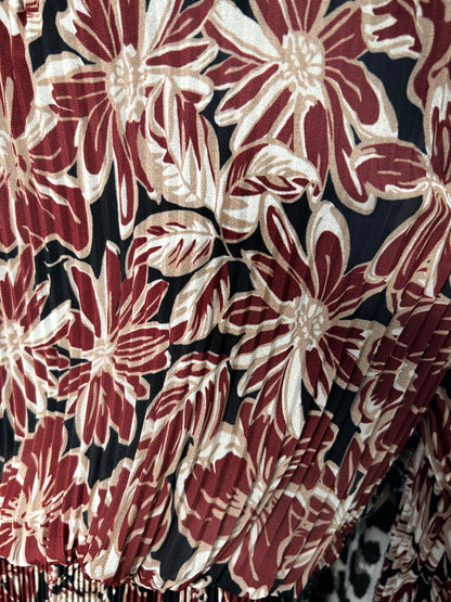 Robe longue plissée - rouille