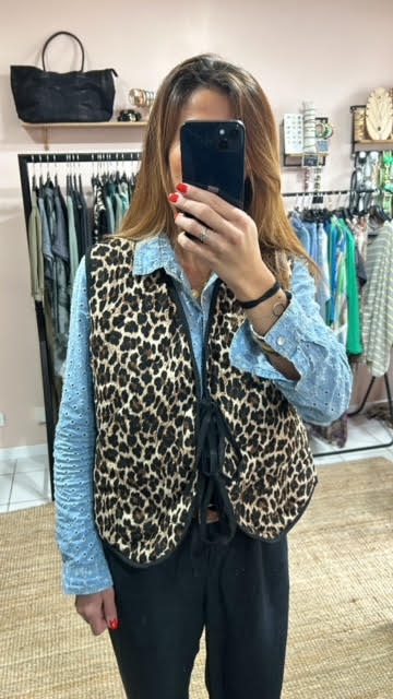 Gilet matelassé léopard DORIA
