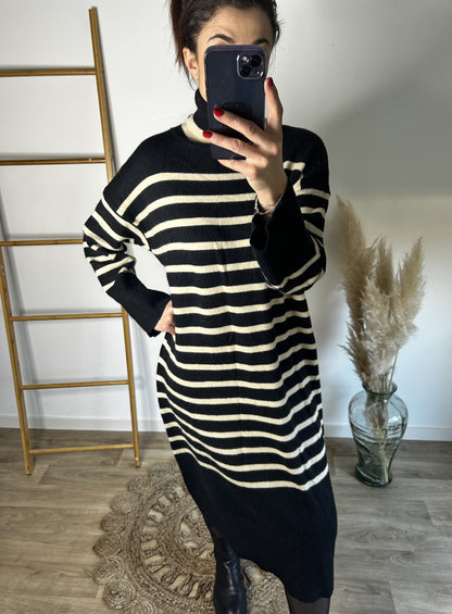 Robe longue MARINIERE