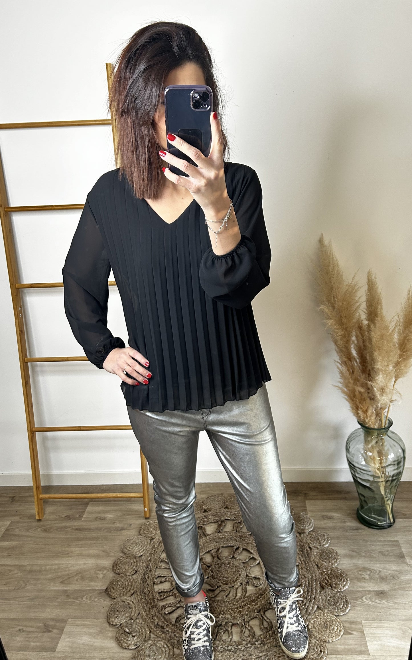 Pantalon stretch métallica